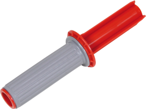 Handabroller für Minirollen rot/grau