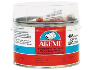 Akemi-Feinspachtel, Hochweiß 500 g inkl. Härter