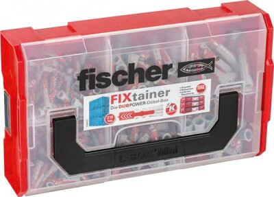Dübelbox FIXtainer DUOPOWER 120Stk 6x30, 60Stk 8x40, 30Stk 10x50 4Pack/Kart
