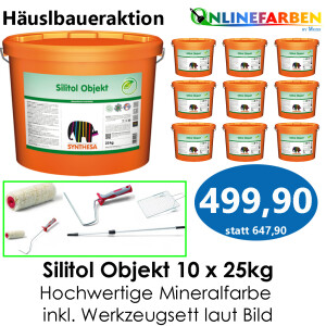 Häuslbauer Aktion Silitol Objekt 10 x 25 kg + Malerset