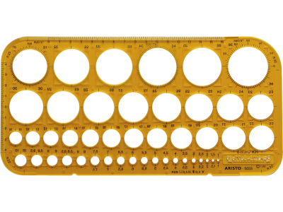 Kreisschablone Ø 1 - 36 mm