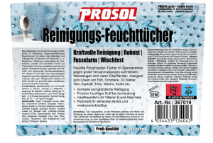 Prosol Reinigungs-Feuchttücher Spendereimer 25x25 cm...