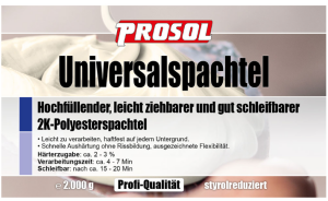 Prosol Universalspachtel inkl. Härter 2 kg
